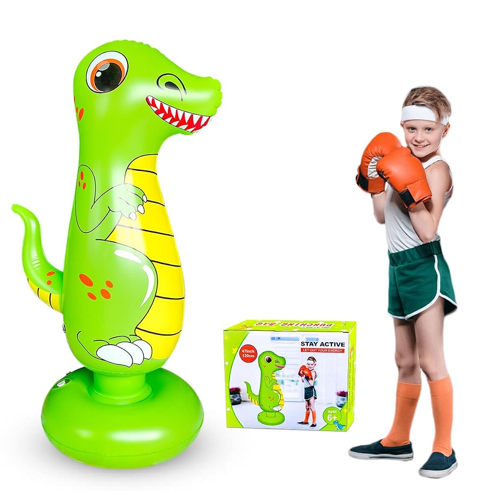 Dinosaur Free Standing Punching Bag 48 inch for Kids, view 3