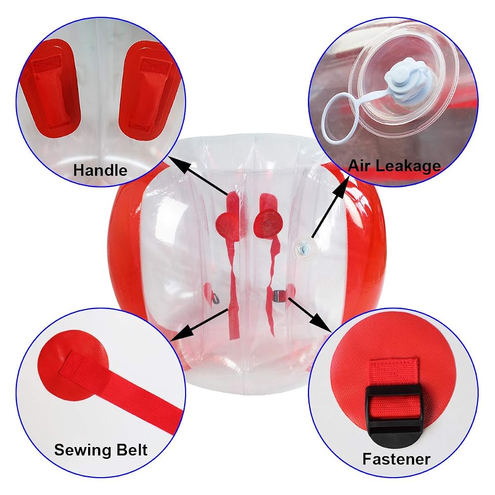 Inflatable Bumper Balls 48 inch, 2-Pack, Red and Blue, view 4