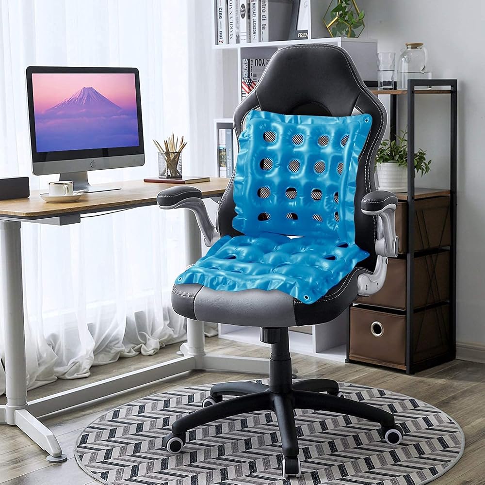 Inflatable Office Chair Cushion 19 inch, Blue, view 2