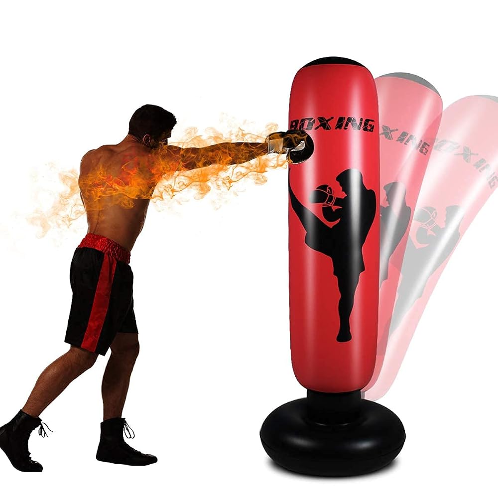Inflatable Punching Bag 67 inch for Kids, Red, view 4
