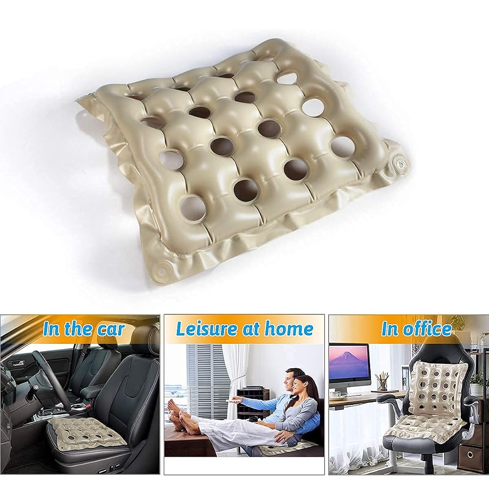 Inflatable Seat Cushion 19 inch with Air Vent, Grey, view 2