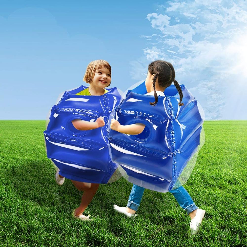 Kids Bumper Bounce Balls 24 inch, 2-Pack, Blue Pair, view 4