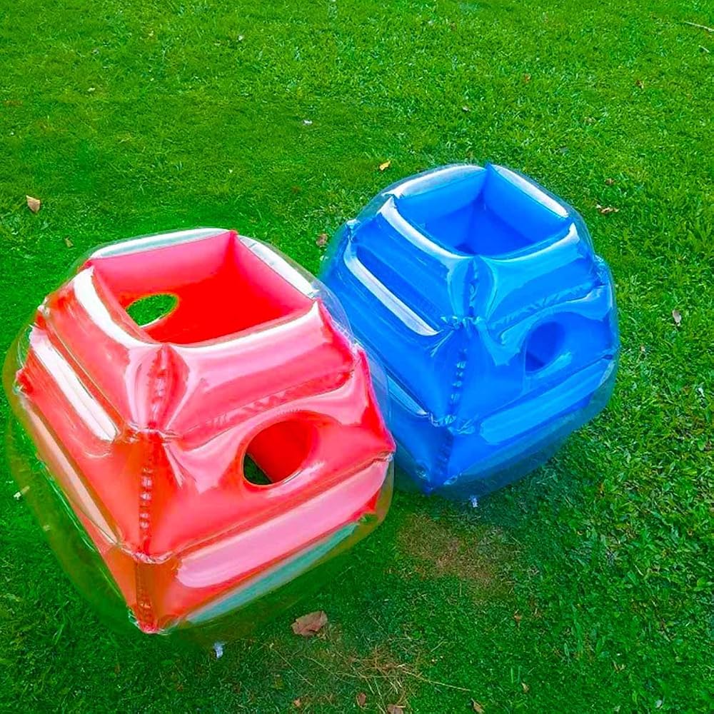 Kids Bumper Bounce Balls 24 inch, 2-Pack, Blue and Red, view 3