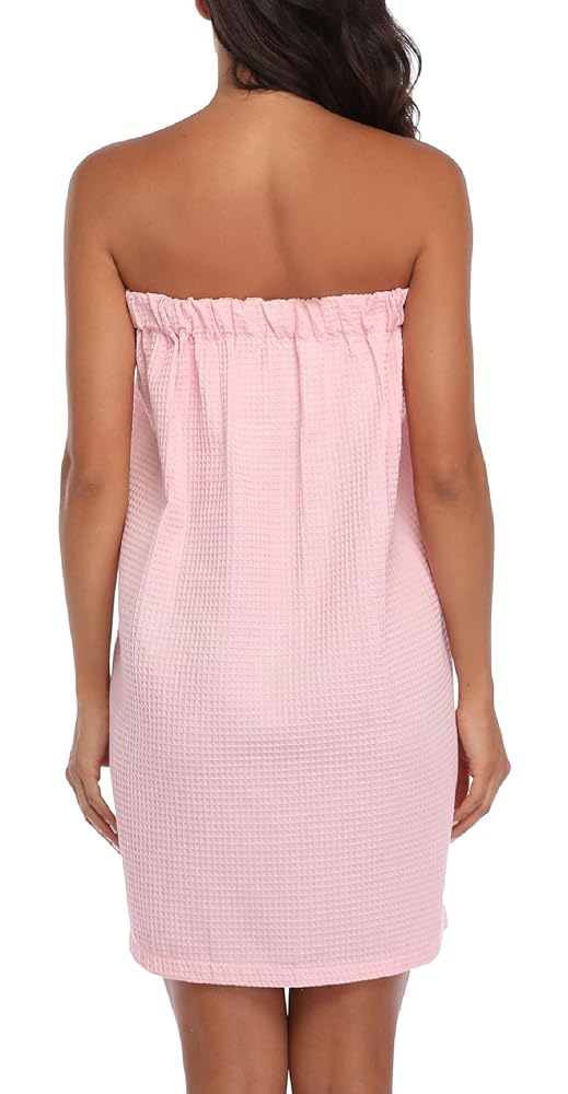 Waffle Spa Shower Wrap with Adjustable Closure, view 3